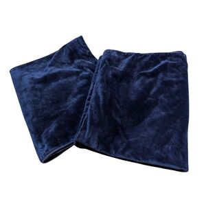Pottery Barn Kids Pillowcases Blue Velvet Shams Indigo Zippered Cotton Standard